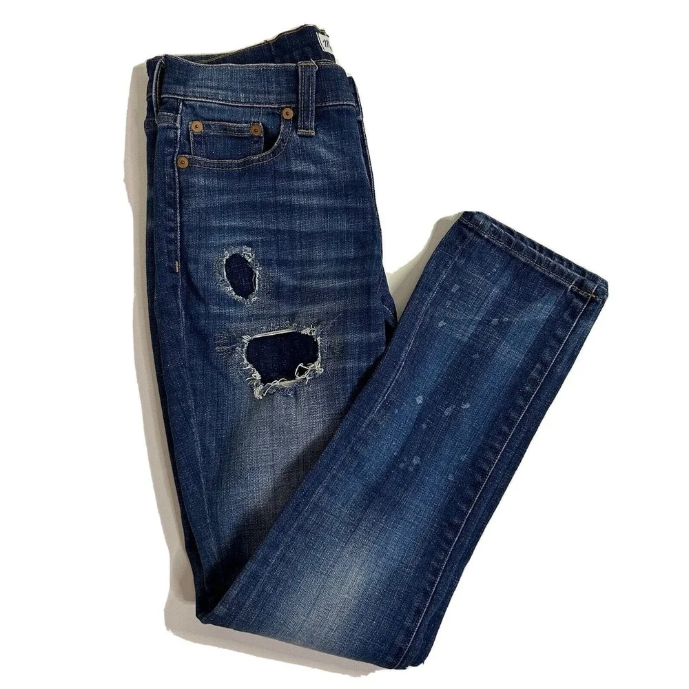 Madewell Jeans Womens Size 24 Slim Boy Jean Rip And Repair Distressed Jeans